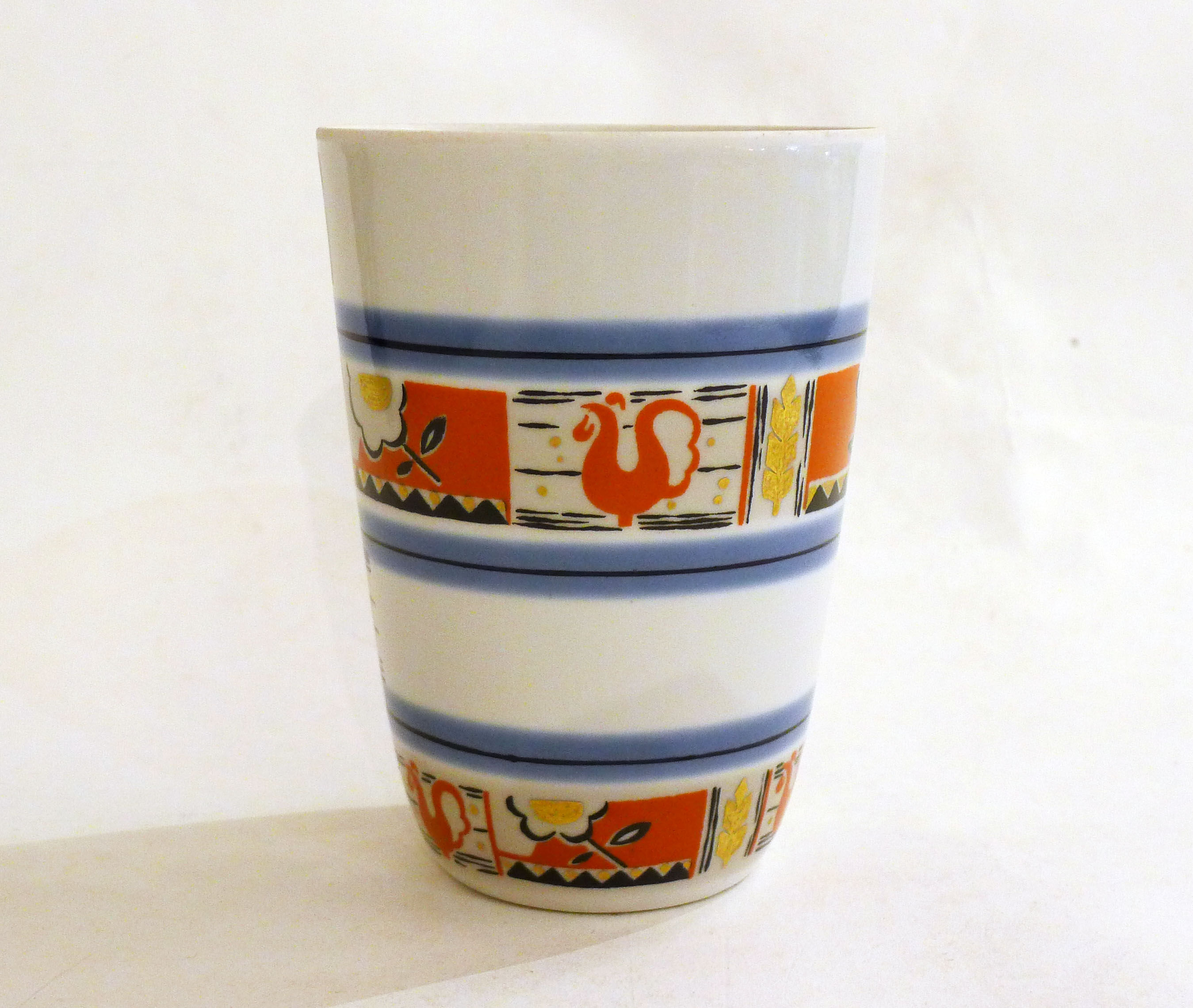 Graphic Art Deco porcelain vase