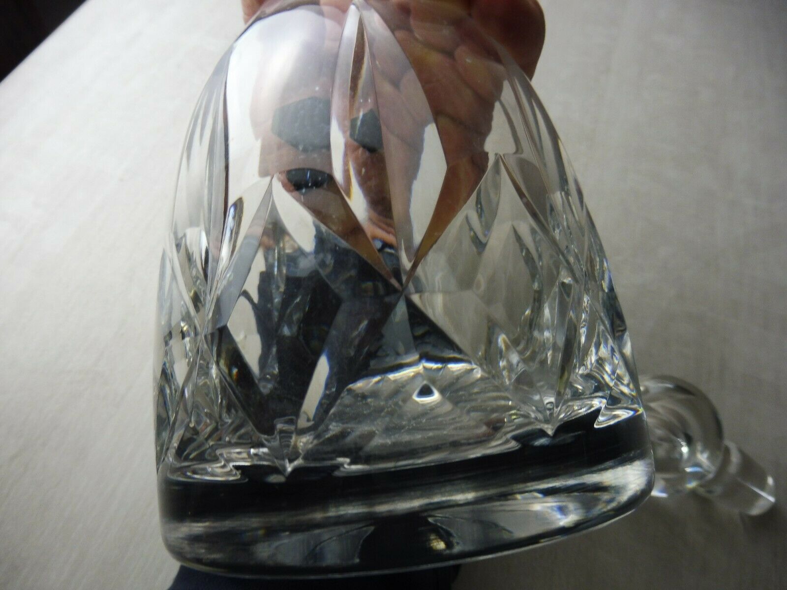 Old carved crystal decanter, from Saint Louis