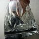 Old carved crystal decanter, from Saint Louis
