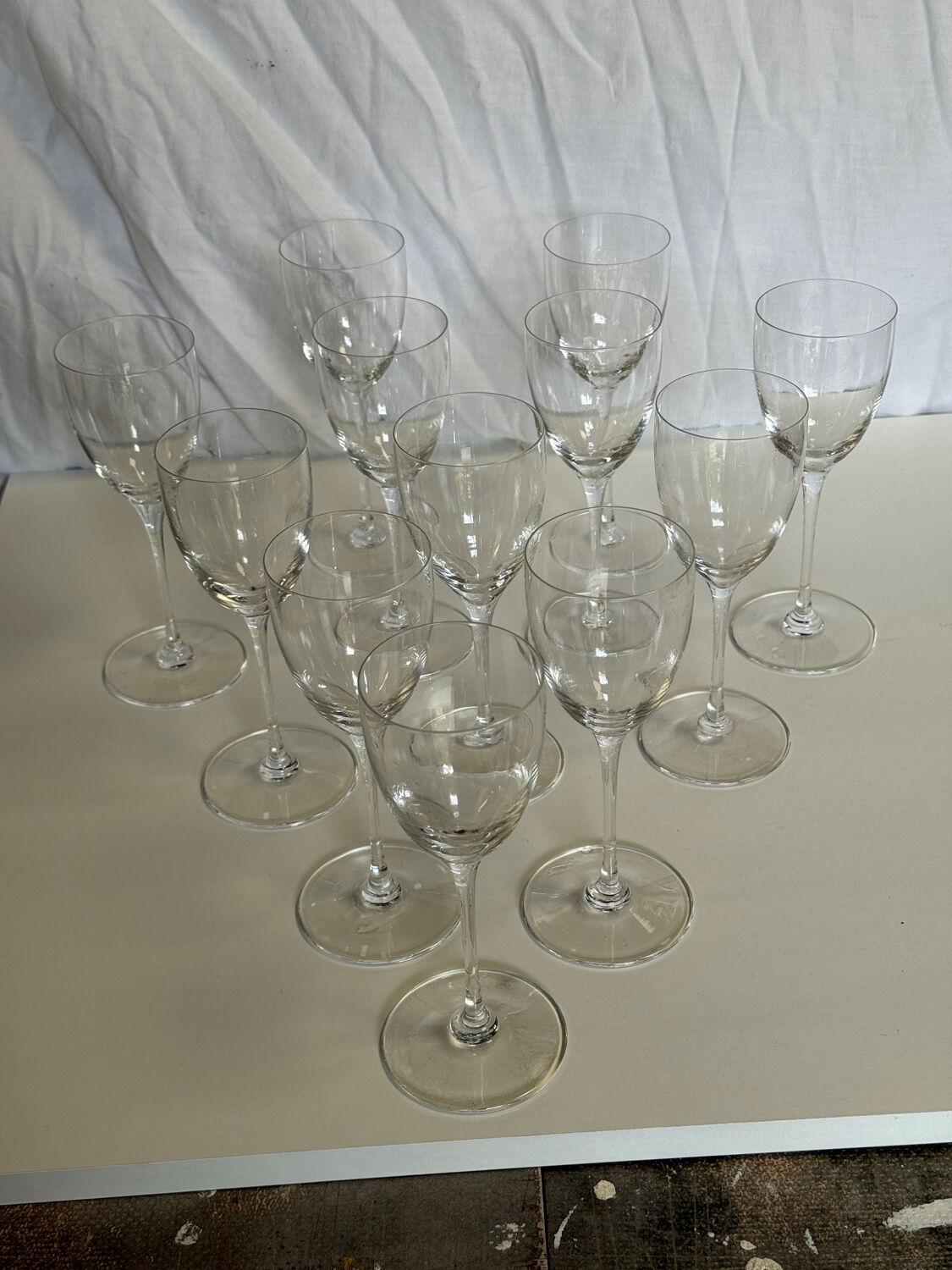Saint Louis crystal stemmed glasses