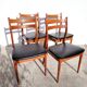 4 chaises scandinaves vintages bois