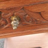 Solid oak art deco console