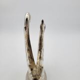Swan letter holder in silver metal