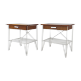 Pair of vintage bedside tables 50s