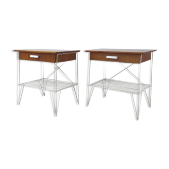 Pair of vintage bedside tables 50s