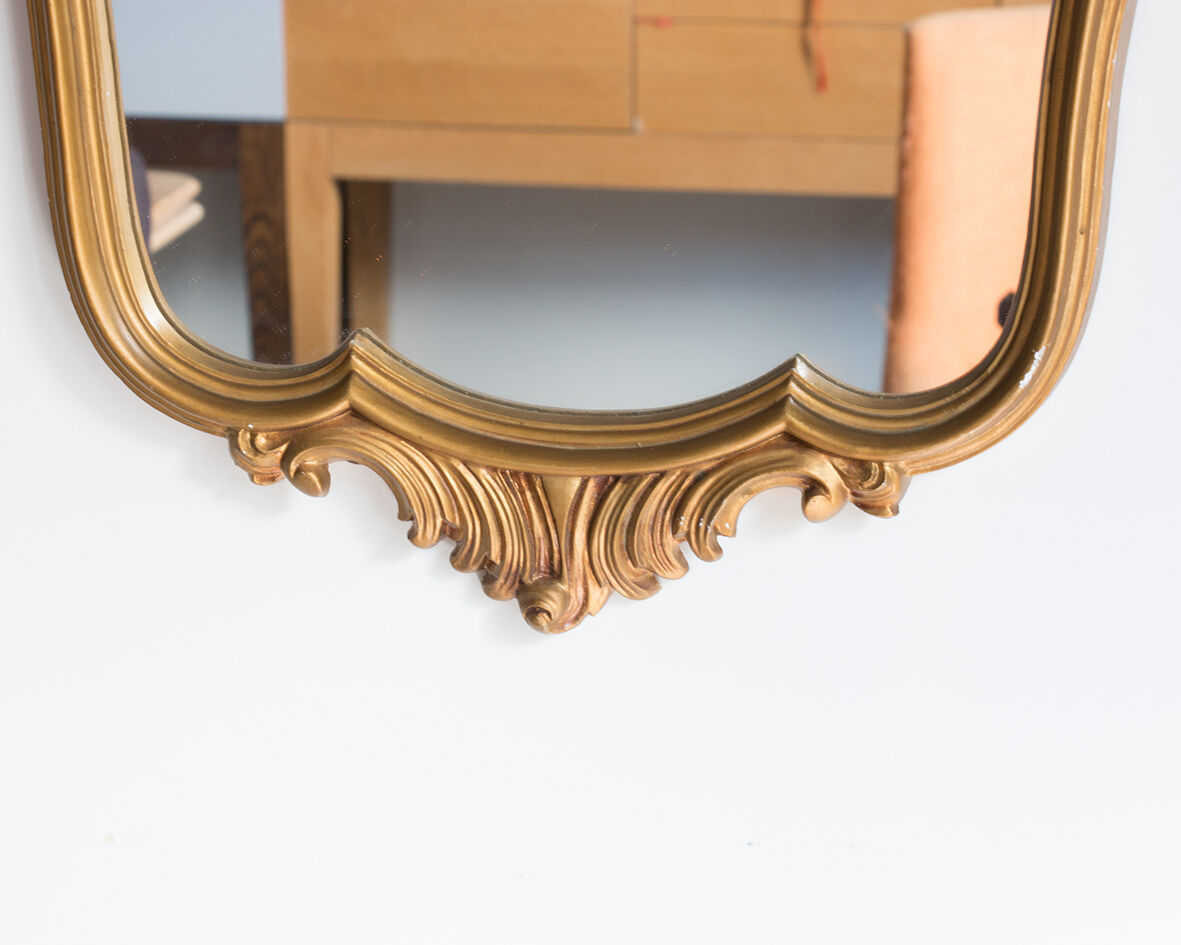 Golden mirror 75x45cm