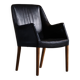 Danish Modern Armchair by Nanna Ditzel in oak and patinated leather, 1950s