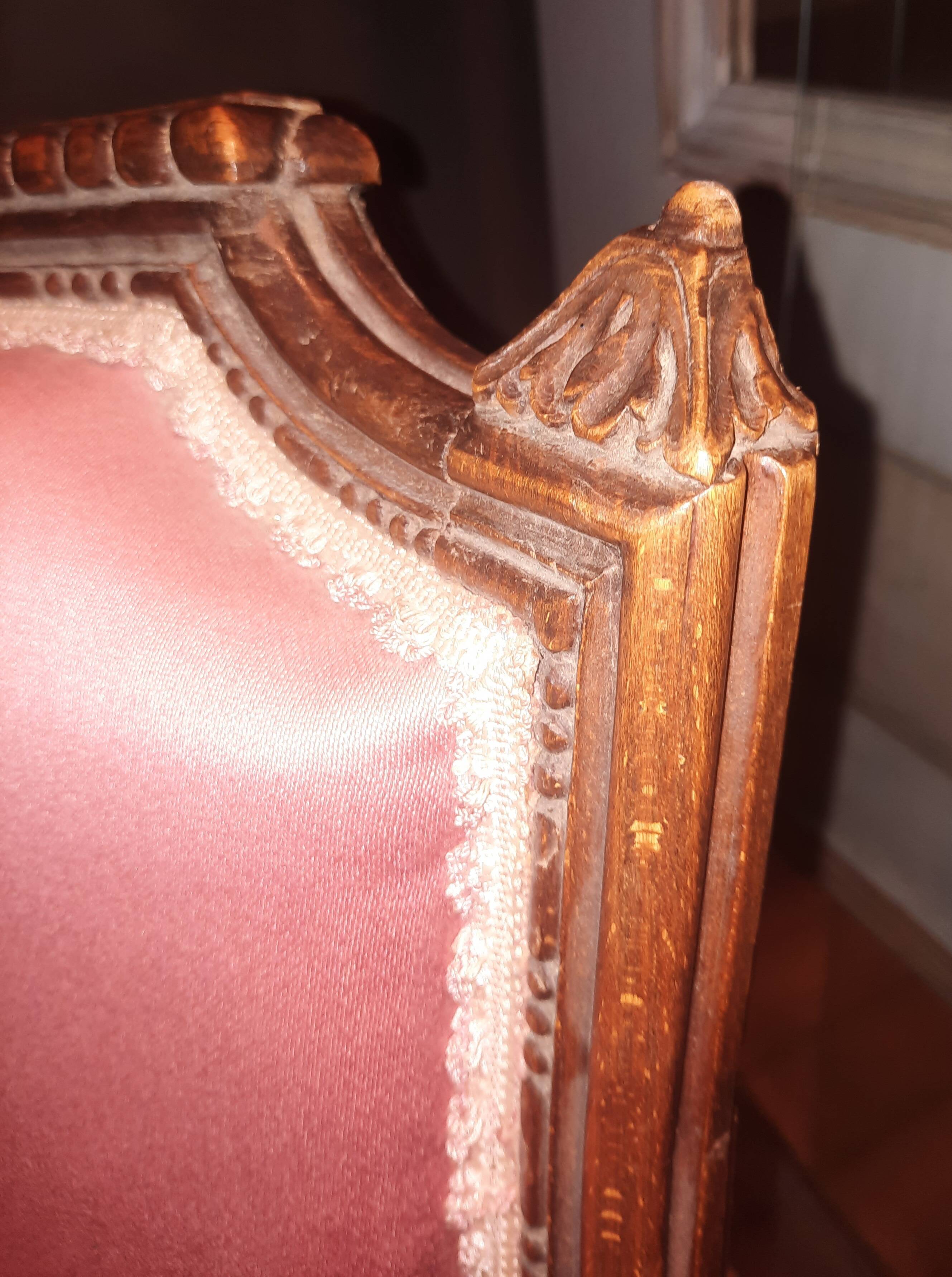 Pair of Louis XVI style armchairs