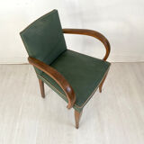 50's vintage green bridge chair