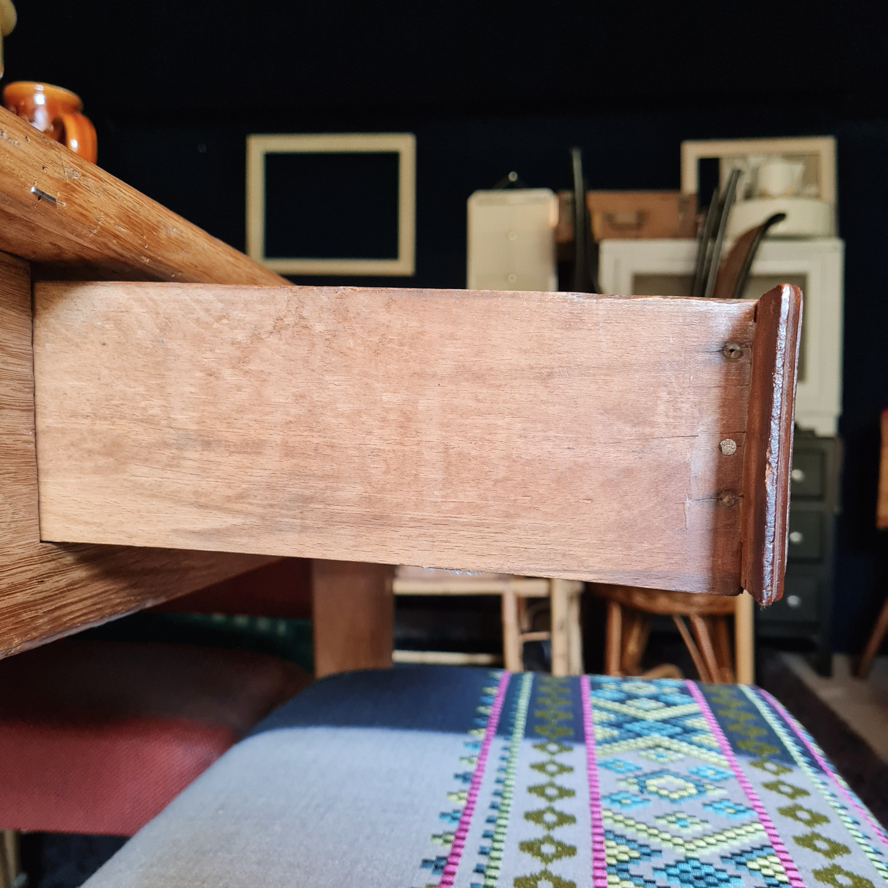 Old farmhouse table 2 drawers
