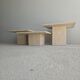 Tables gigognes- basses travertin 1970