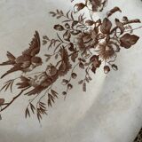 Old flat plate from the Longwy earthenware factory, "Mignon" model