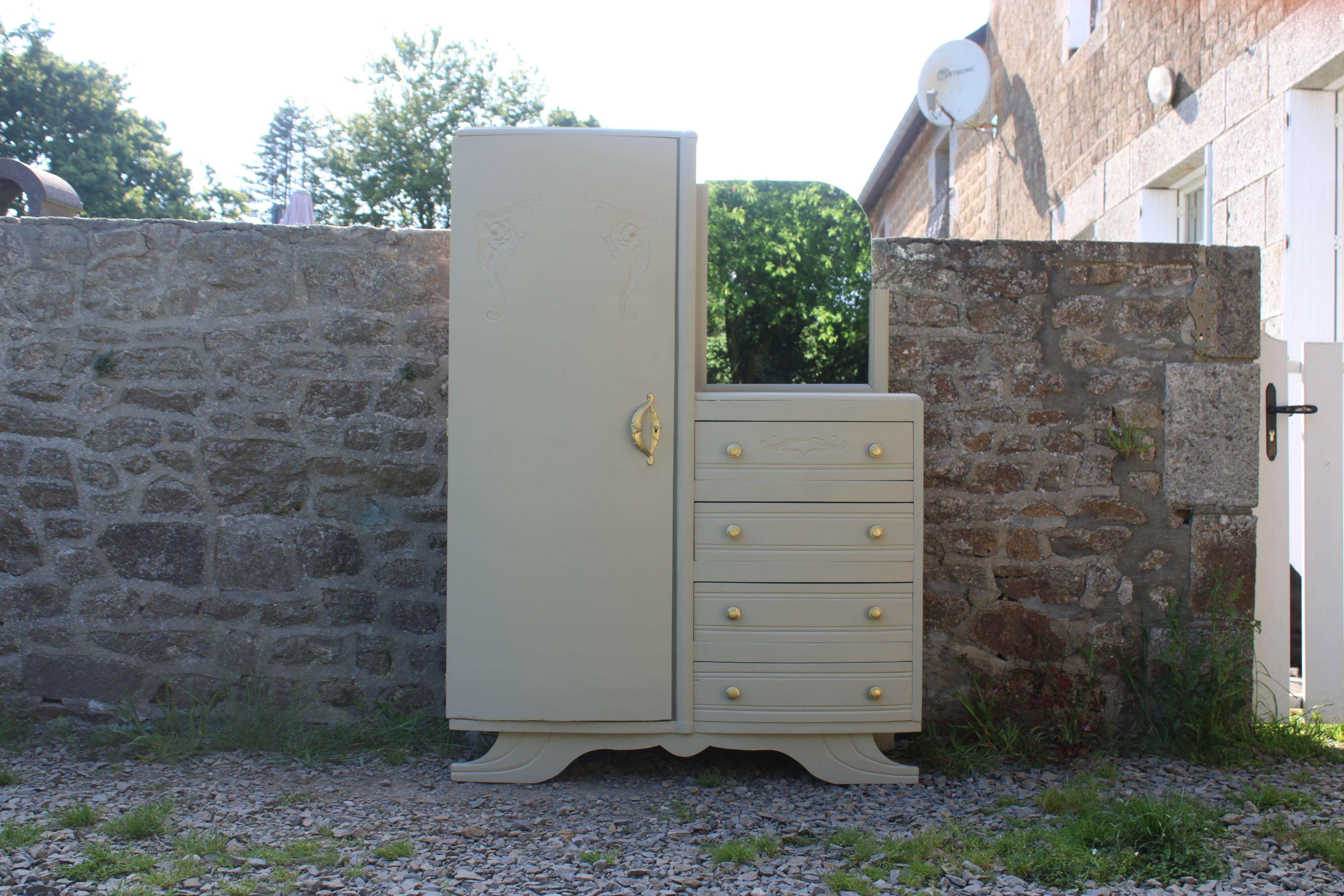 Asymmetrical art deco wardrobe