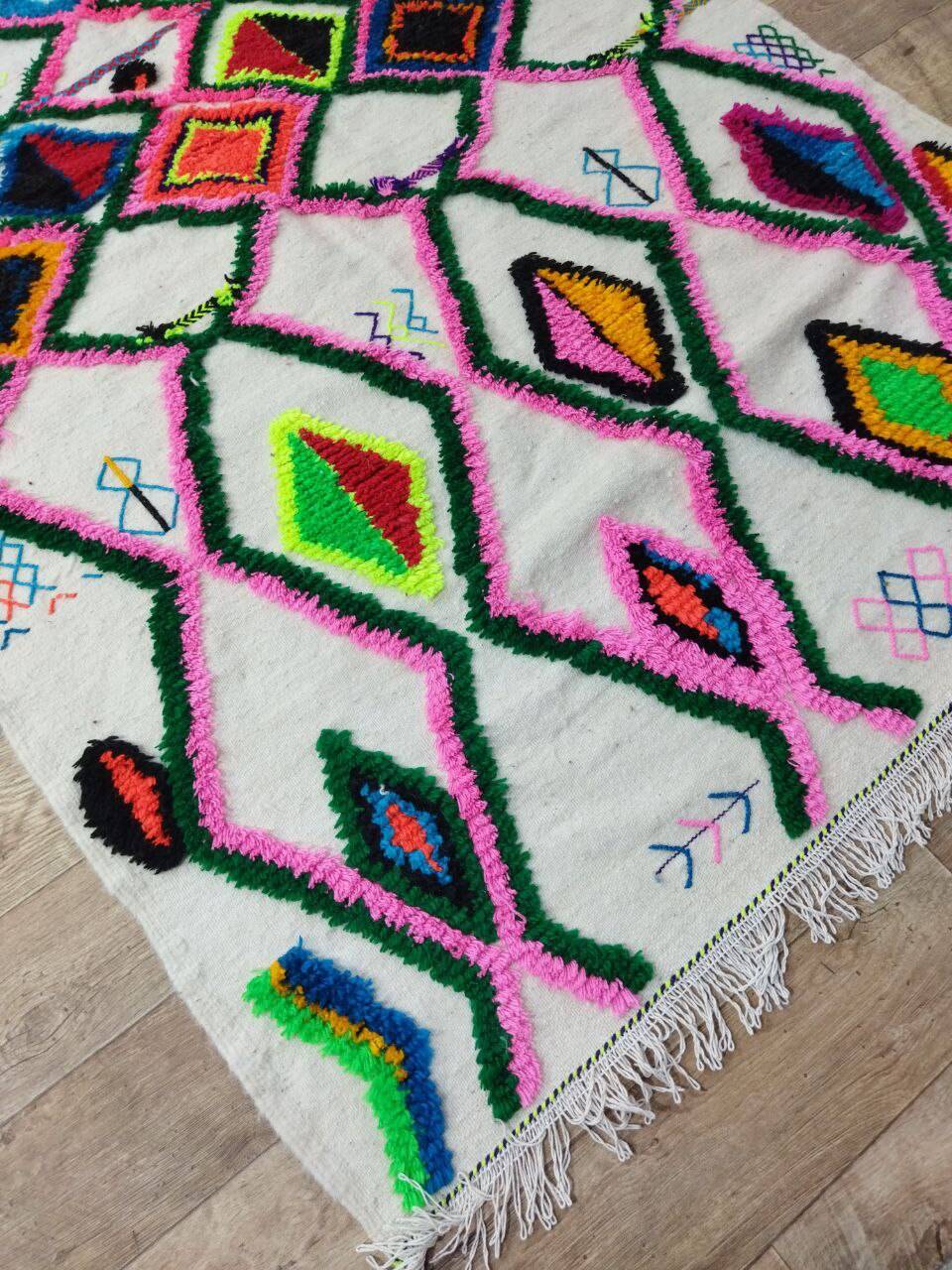 Handmade Moroccan Berber rug 253 X 144 CM