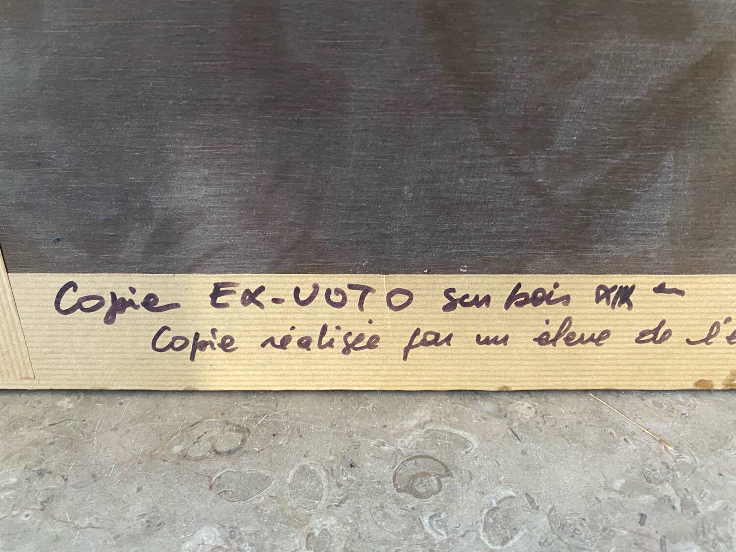 Ex-voto on wood, 20th century