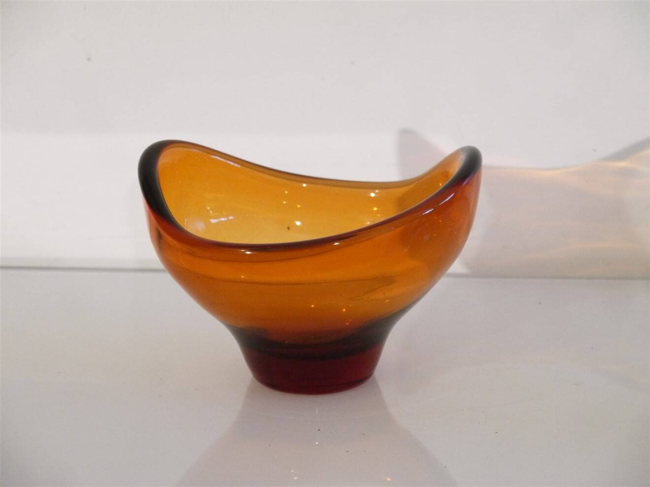 Scandinavian free-form glass bowl