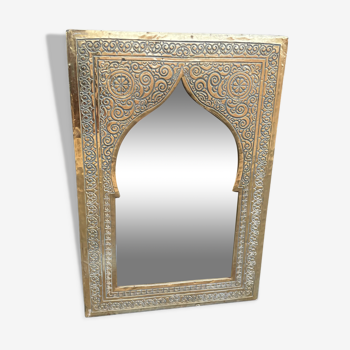 Moroccan brass mirror 19x28cm