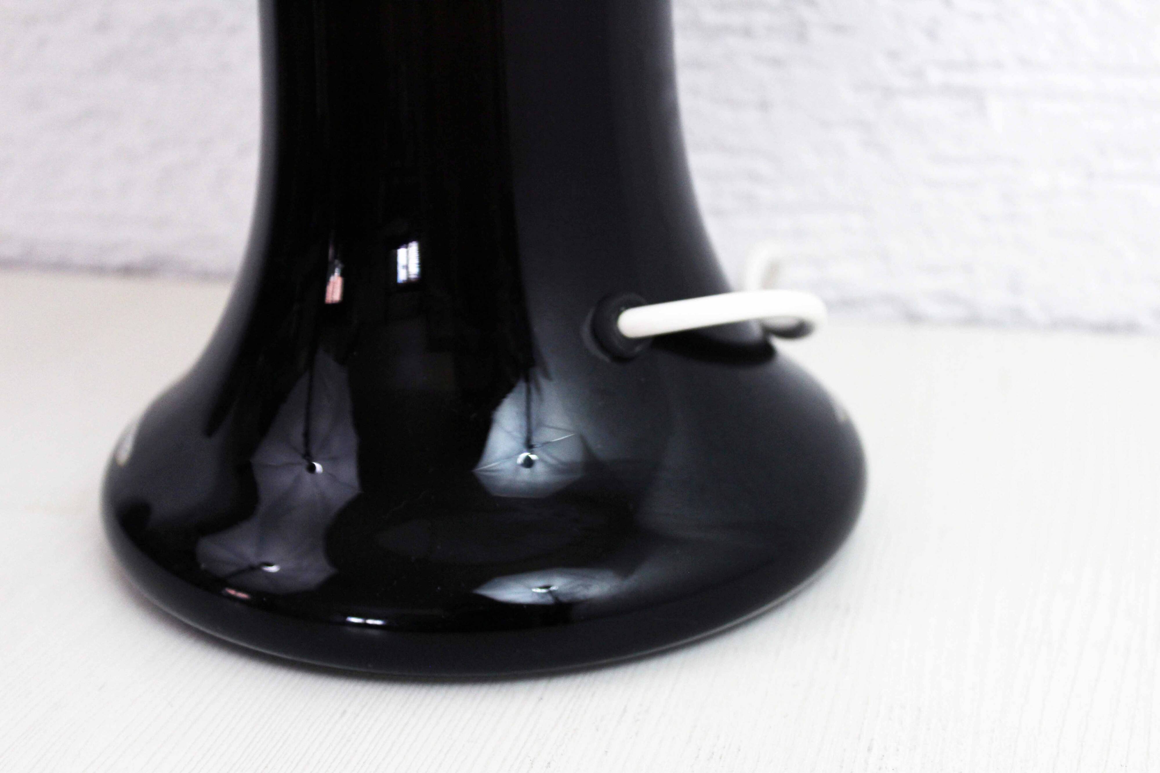 Black glass lamp base 1970