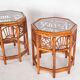Ensemble de 3 tables basses en rotin