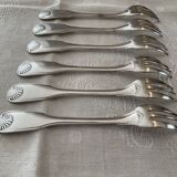 6 dessert forks. Christofle . Model Vendôme/shell