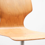 Vintage chair adjustable workshop beech chrome