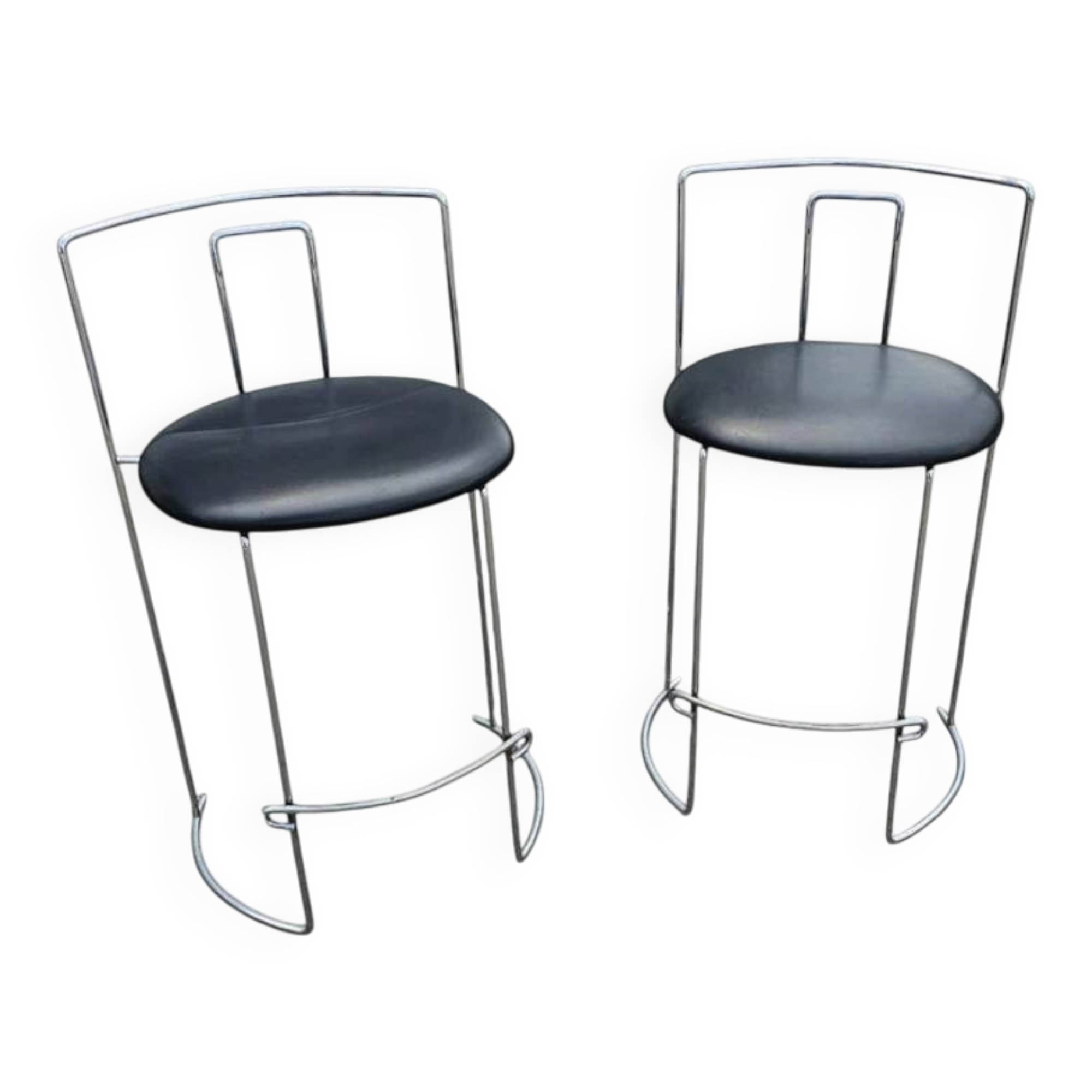 2 x Gaja stool by Kazuhide Takahama for Simon Gavina / black leather