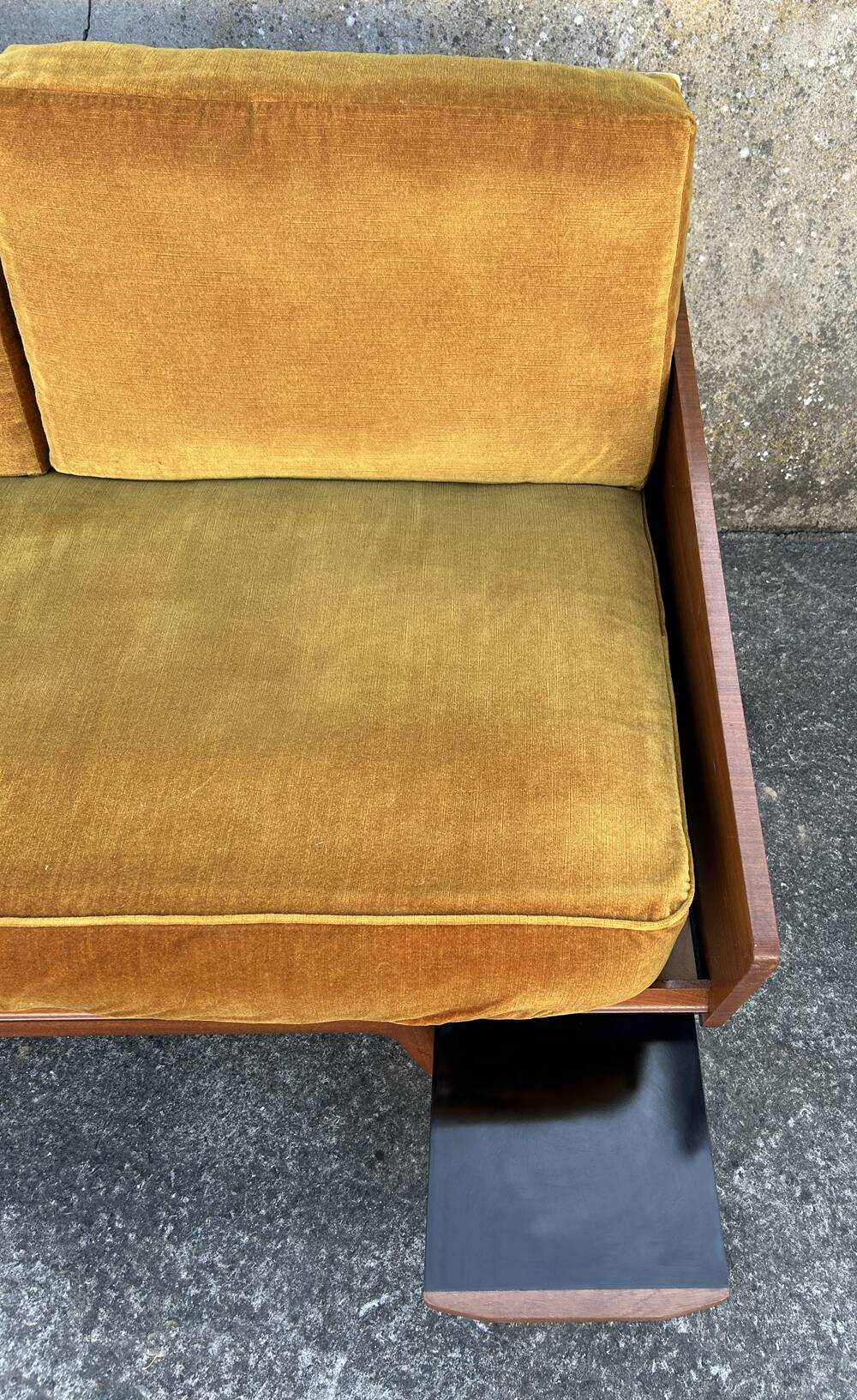 Daybed or two-seater sofa, shelf designed by Maison Sergalot, Paris, 1957