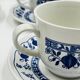 Set of 6 cups and saucers Biltons England Blue Onion design