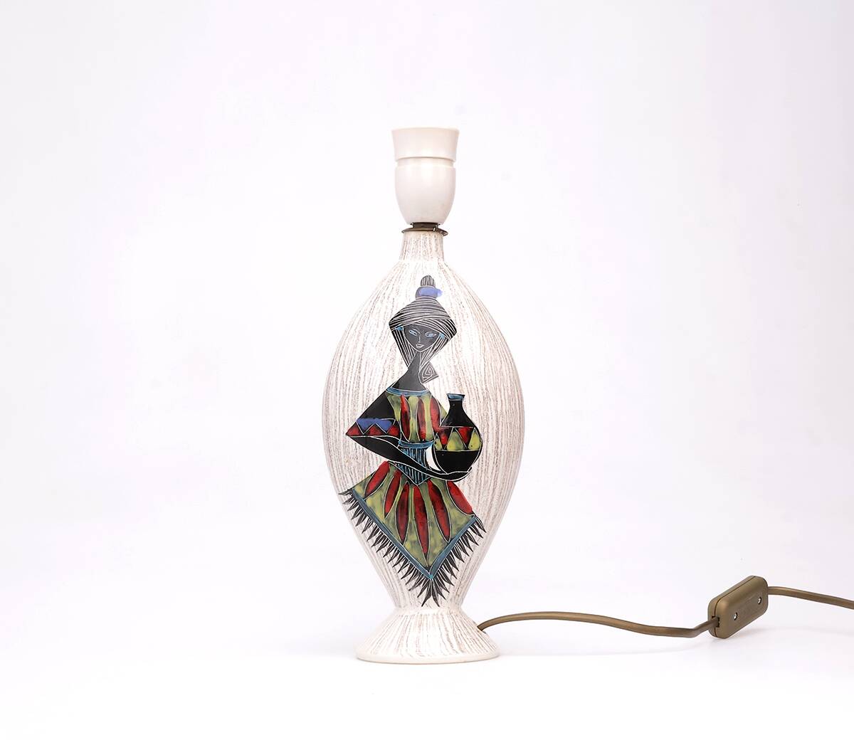 Sesto di Fiamma porcelain table lamp, Italy 1950s