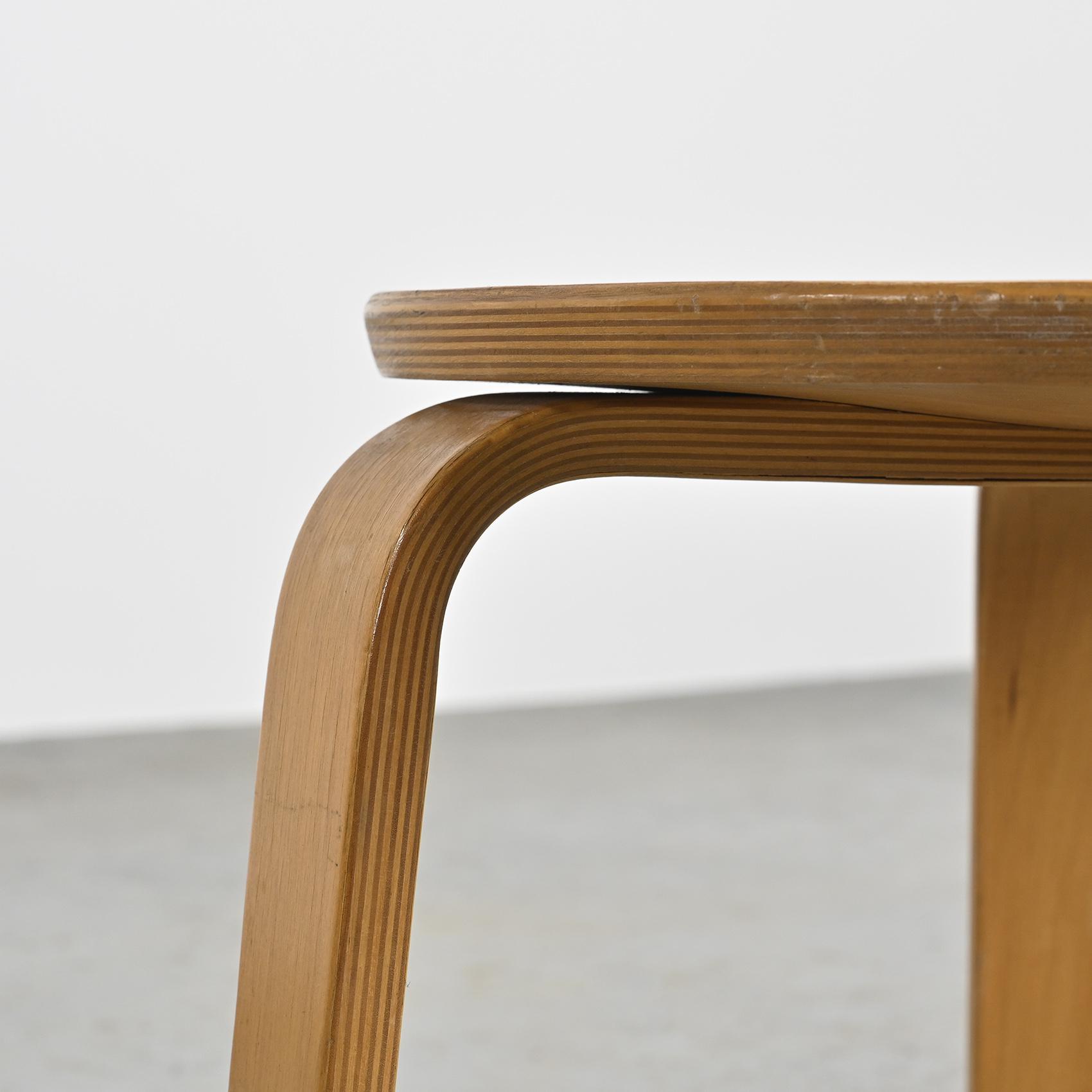 Low stool by Hans Bellmann, Horgen Glarus, Switzerland, circa 1950