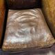 Old leather club chair