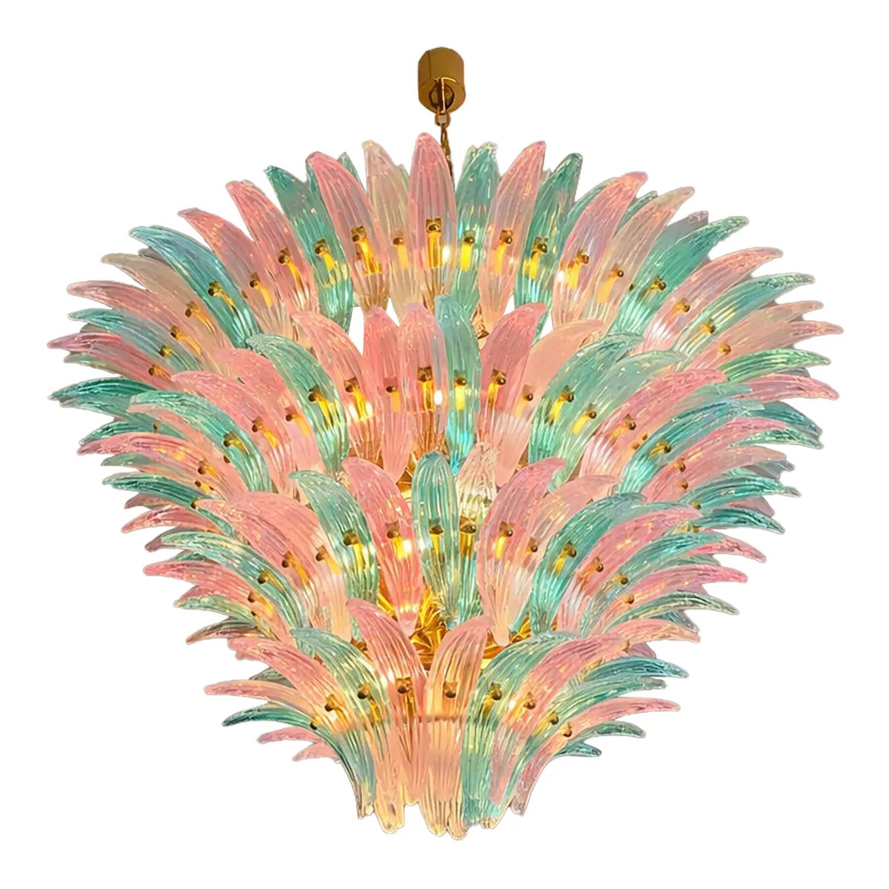 Lustre italien contemporain « Palmetta » en verre de Murano style Spoutnik
