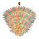 Contemporary Sputnik Murano Style Glass "Palmetta" Italian Chandelier