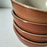 Set of 4 small glazed earthenware bowls