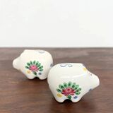Ceramic pig salt and pepper shaker set