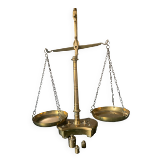 Small brass scale