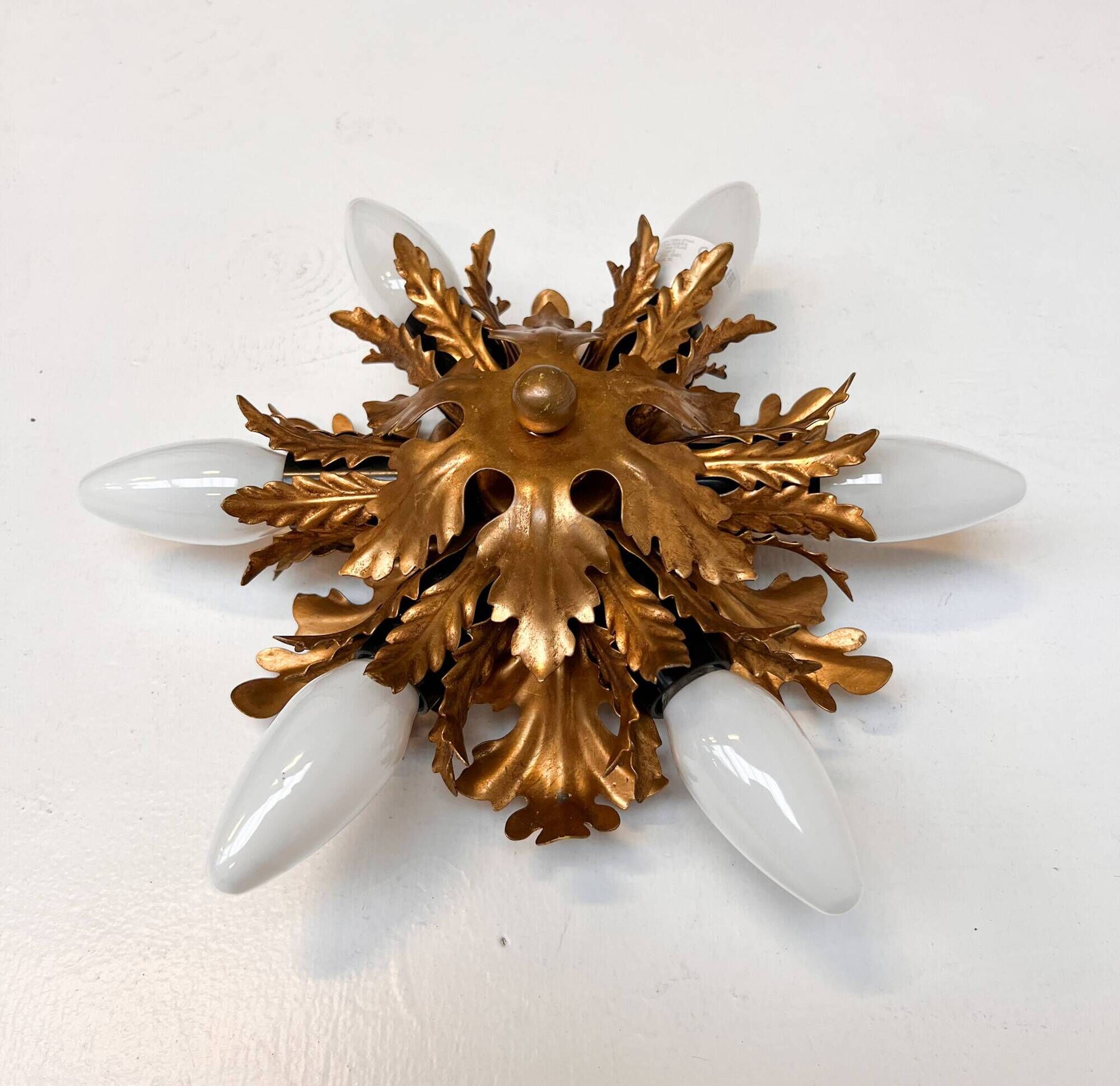 Florentine ceiling or wall lamp attributed to Banci Firenze, 1960s