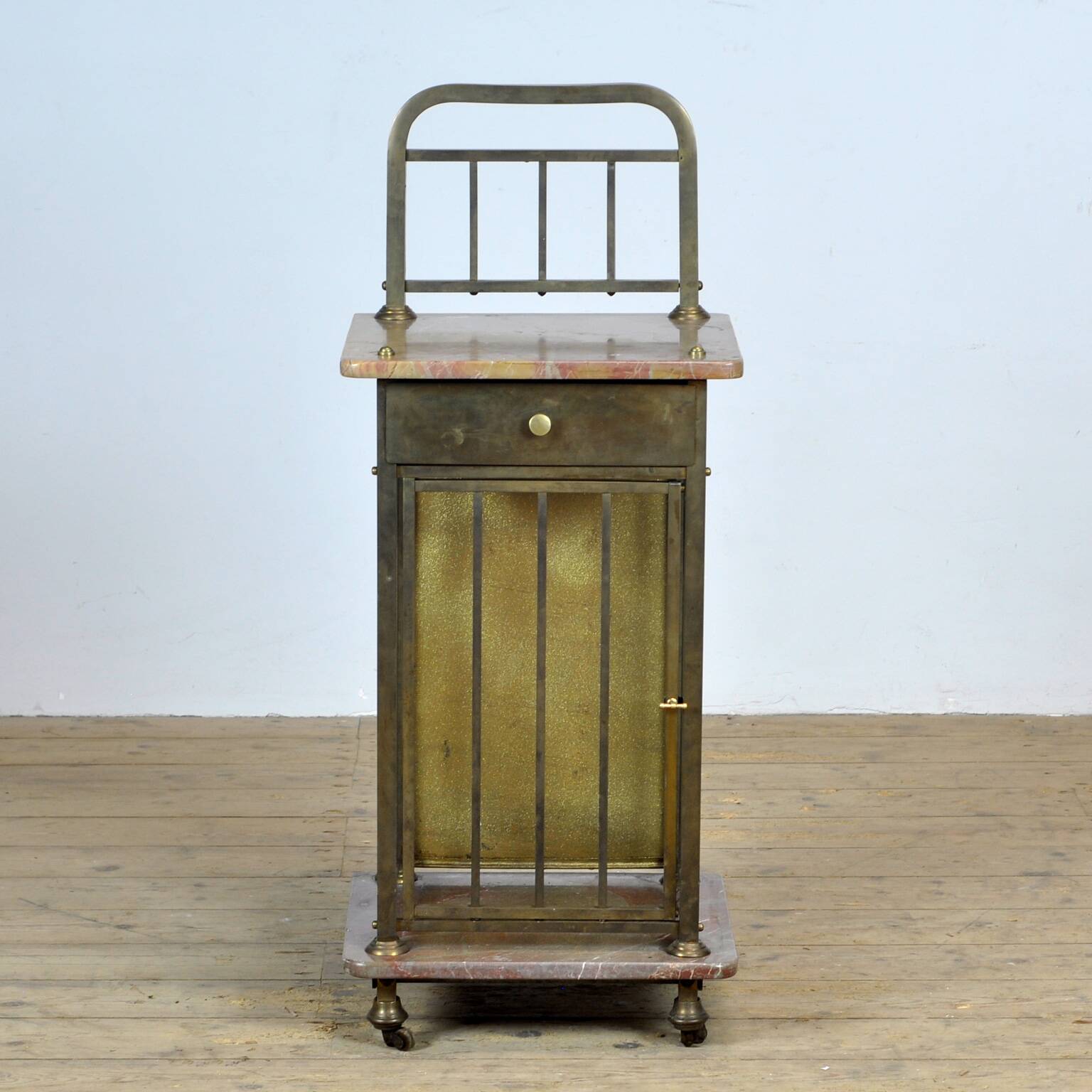 Set Of Marble And Brass Nightstands, 1880's
