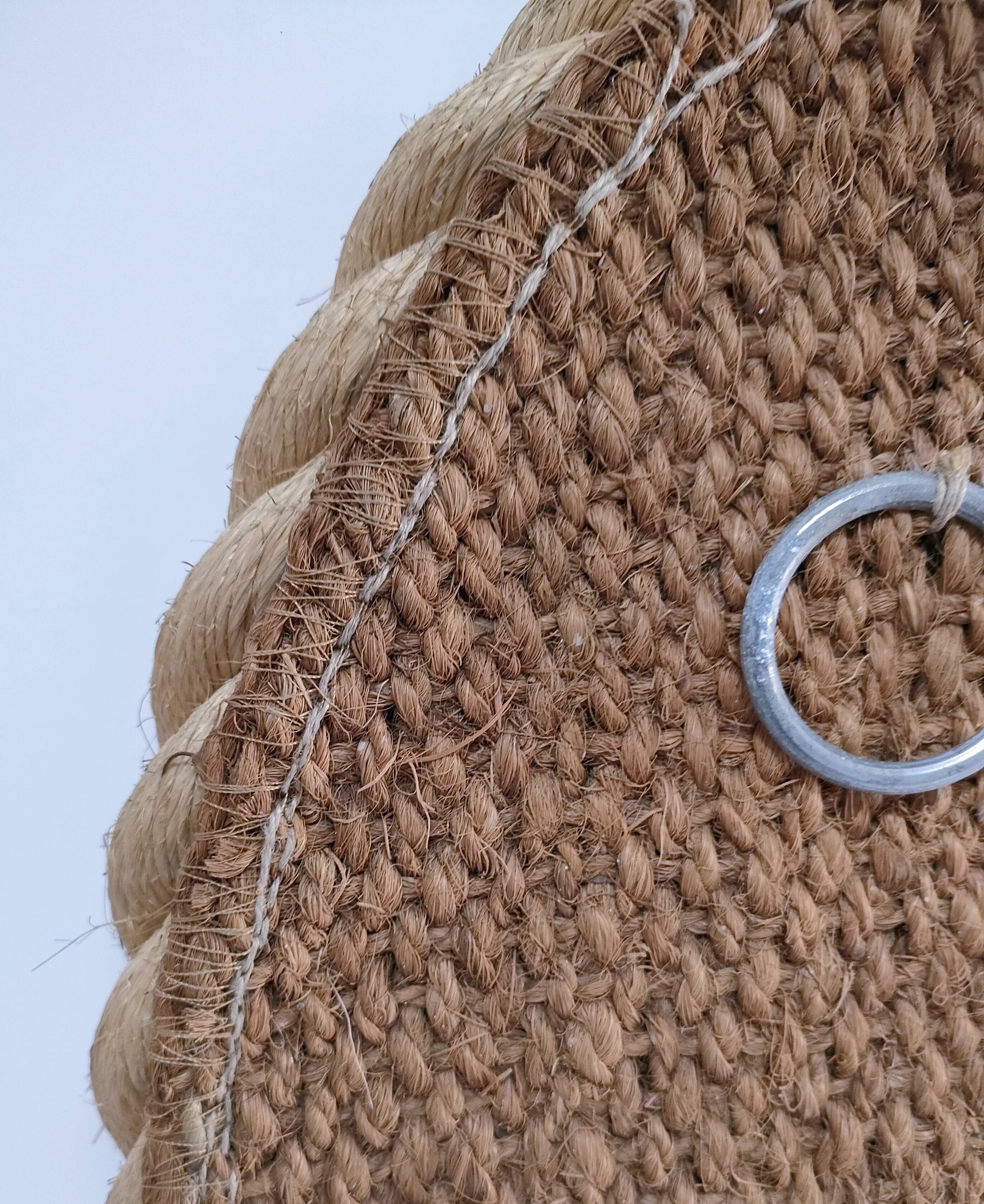 oval mirror braided cord dlg audoux minet 1960s