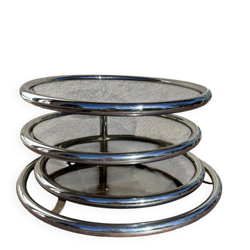 Vintage swivel coffee table by Milo Baughman, Artedis Roche Bobois