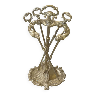 Bronze fireplace servant