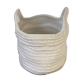 White basket pot cover