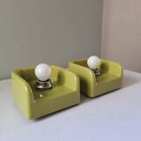 Pair of guzzini wall lights by Makio Hasuike