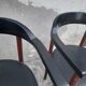 Paire de fauteuils scandinave en teck et cuir