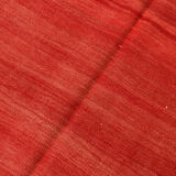 Red & beige wool kilim rug 237x142cm