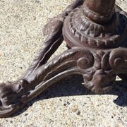 Authentic table pedestal table bistro "Parisienne" cast iron and sour marble