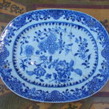 1 dish 1 plate ancient Chinese porcelain white blue