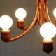 Vintage teak Candela pendant lamp Domus Danish design