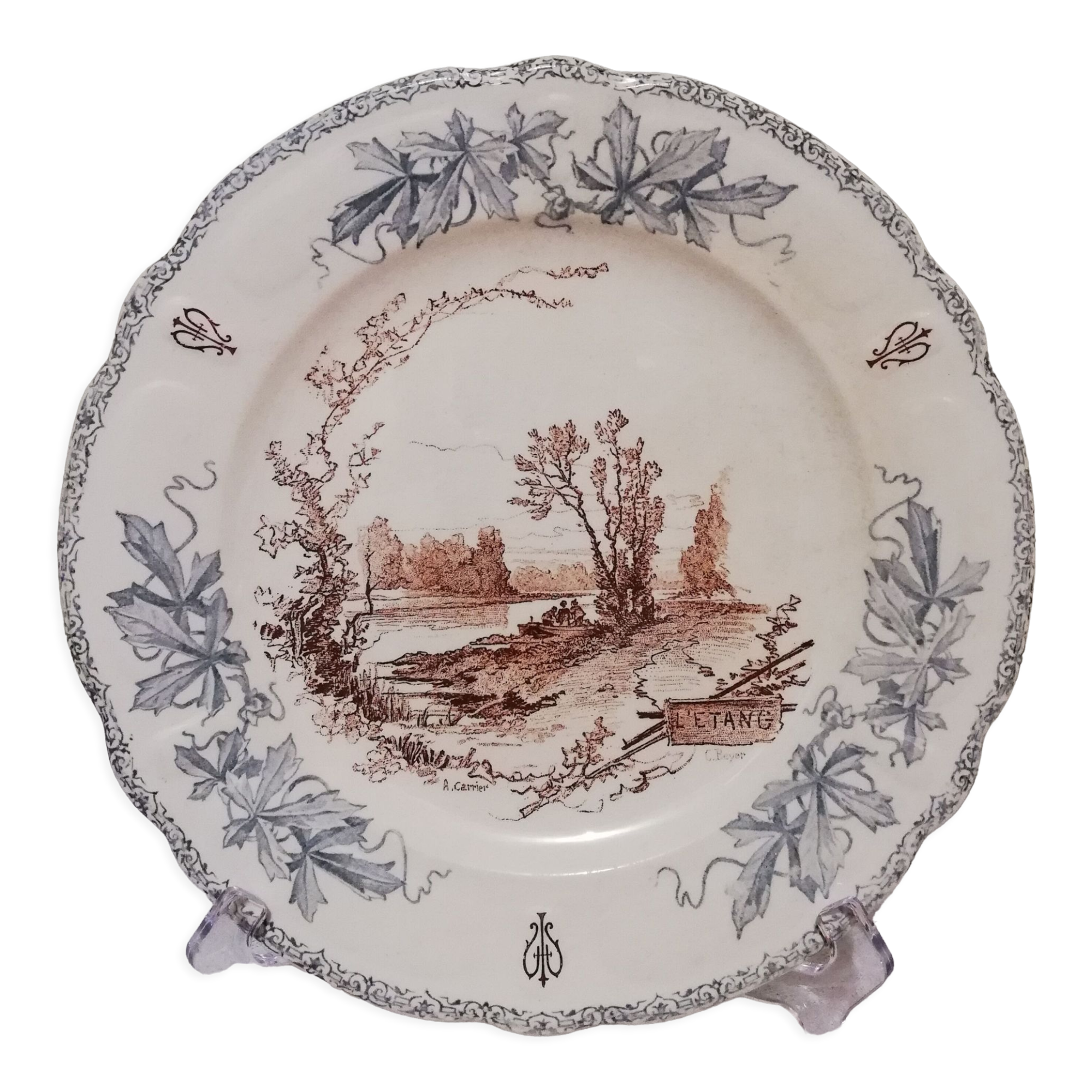 Decorative plate Choisy-le-roi "l'etang"