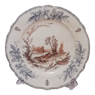 Assiette décorative Choisy-le-roi "l'etang"